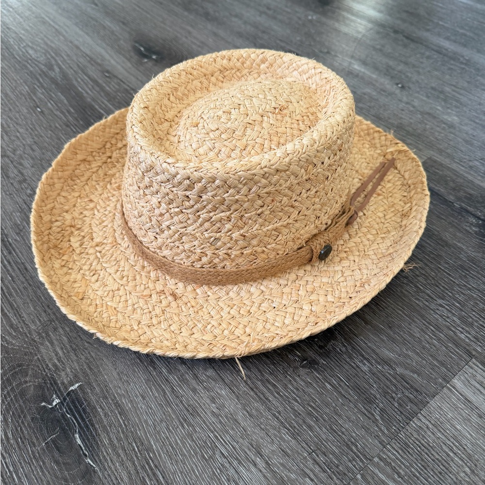 Genuine Raffia Woven Sun Hat by Dorpham Pacific - Natural Raffia